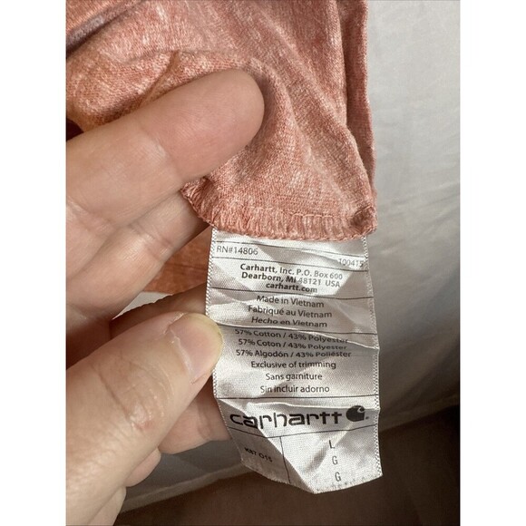 Men’s Carhartt Short Sleeve T Shirt Size Large Preowned - Picture 4 of 10